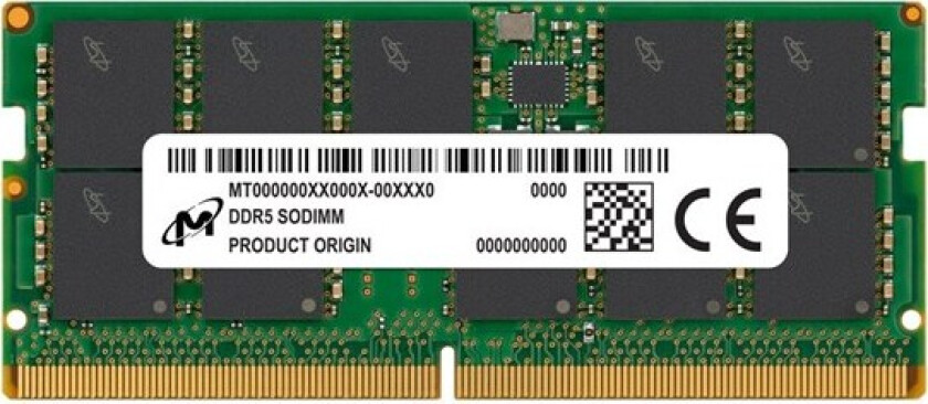 Micron - DDR5 - module - 16 GB - SO-DIMM 262-pin - 5600 MHz / PC5-44800 - registered