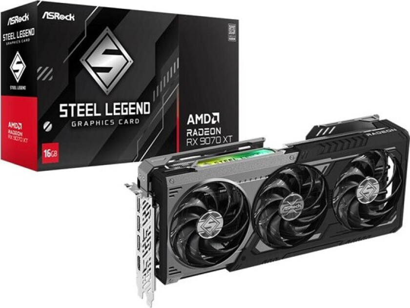 Radeon RX 9070 XT Steel Legend Dark - 16GB GDDR6 RAM - Grafikkort