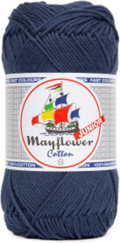 Cotton 8/4 Junior Garn 109 Denim Blå