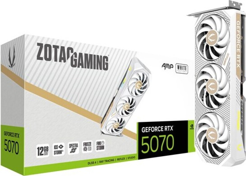 GeForce RTX 5070 AMP White - 12GB GDDR7 RAM - Grafikkort