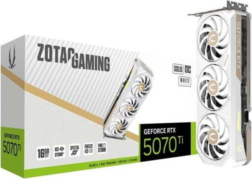 GeForce RTX 5070 Ti Solid Core OC White - 16GB GDDR7 RAM - Grafikkort