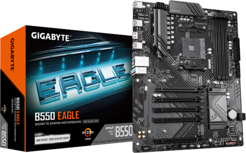 Bilde av B550 EAGLE - motherboard - ATX - Socket AM4 - AMD B550 Hovedkort - AMD B550 - AMD AM4 socket - DDR4 RAM - ATX