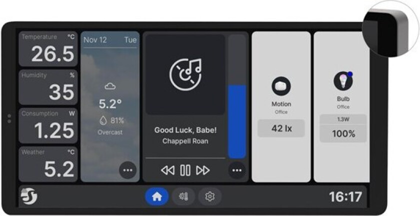 Bilde av Wall Display X2 White - WiFi touch screen