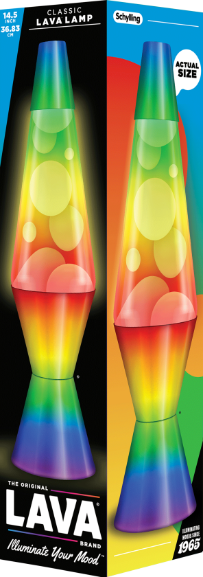 Lamp 37cm White/Tri-colour Rainbow Base