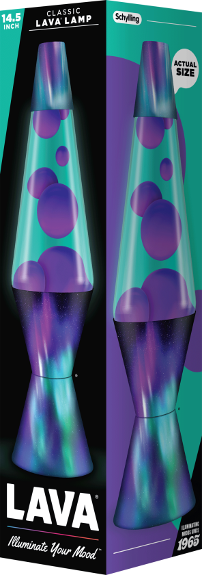 Lamp 37cm Purple/Teal Aurora Borealis Base