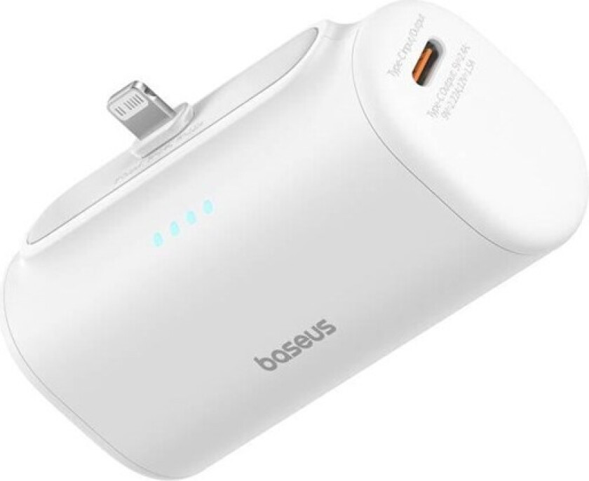 Powerbank OS Compact IP 5000mAh 20W (white) Nødlader - Hvit - 5000 mAh