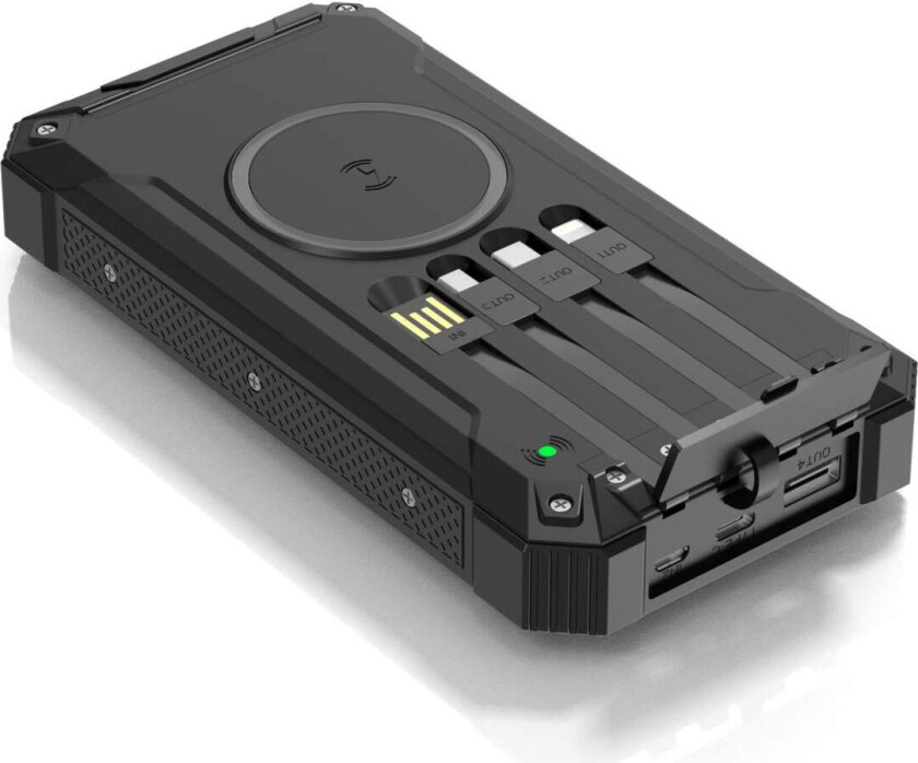 PSC-20012- Powerbank 20000mAh solar panel - Black Nødlader - Svart - 20000 mAh