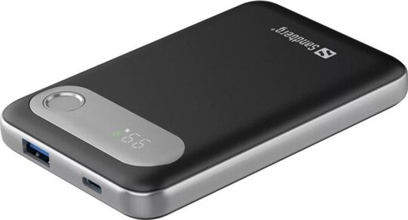 Travel Powerbank 10000 PD20W Nødlader - Svart - 10000 mAh