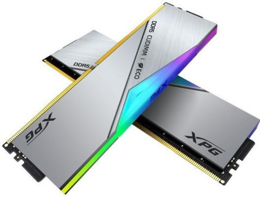 XPG Lancer CUDIMM RGB DDR5-9200 - 48GB - CL42 - Dual Channel (2 pcs) - Intel XMP - Sølv med RGB