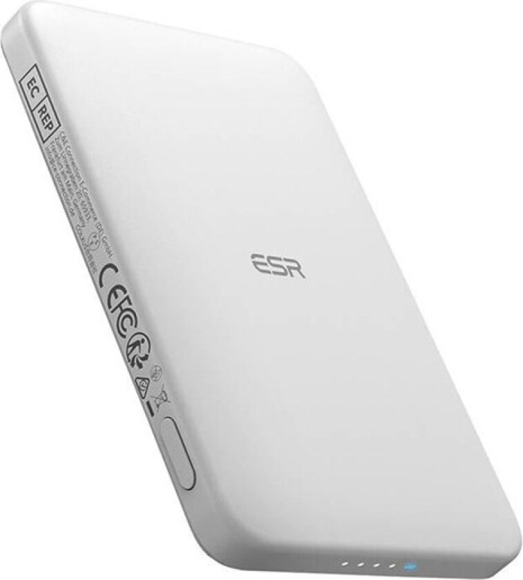 Magnetic Powerbank 5000mAh Qi2 (White) Nødlader - Hvit - 5000 mAh