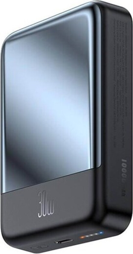 Magnetic Power Bank 30W - Black Nødlader - Svart - 10000 mAh