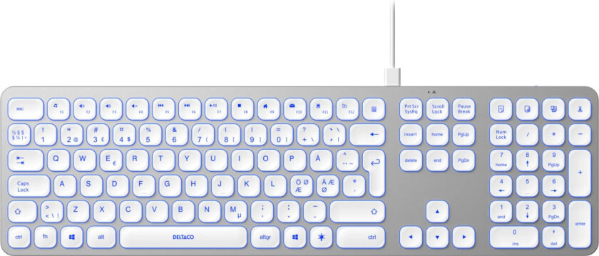 Aluminium Keyboard - Tastatur - Nordisk - Sølv