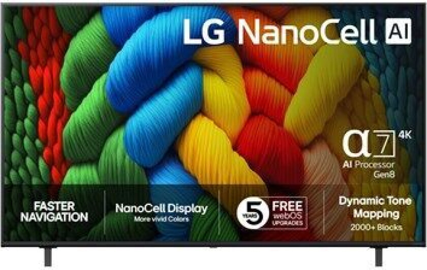 65" NANO80 AI 4K NanoCell Smart TV (2025)