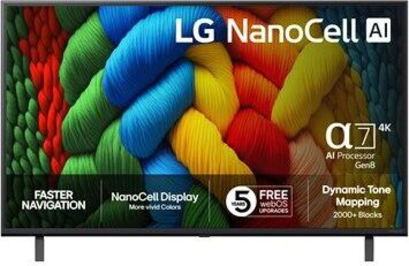 43" NANO80 AI 4K NanoCell Smart TV (2025)