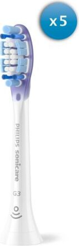 Sonicare G3 Premium Gum Care tannbørstehoder (5 pack, vit)