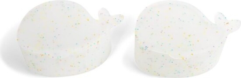 Set of 2 silicone mini snack boxes - Christian the Whale - Confetti