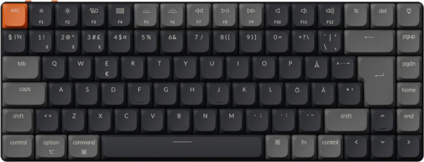 K3 v3 RGB QMK Wireless Hot Swap QMK - Low Profile 2.0 Red - Gamingtastatur - Uten numpad - Nordisk - Svart