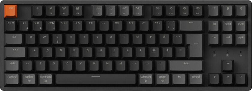 K8 v2 RGB QMK Wireless Hot Swap QMK - Super Brown - Gamingtastatur - Uten numpad - Nordisk - Svart