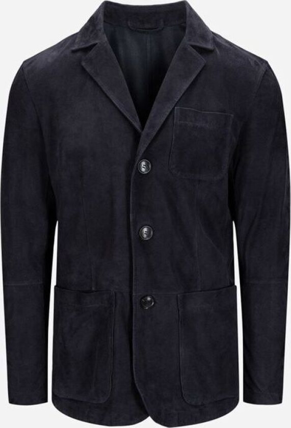 Barcelona Suede Blazer - Suedde Oil Navy Blå 54