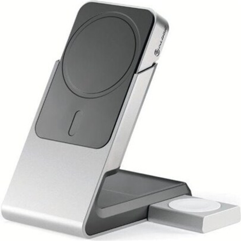 Matrix+ wireless charging stand - + AC power adapter - magnetic 24 pin USB-C - 15 Watt - with 5000 mAh wireless power bank multi-country power adapter (30 W)