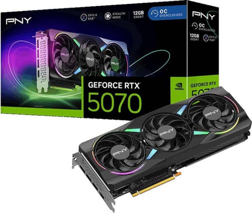 GeForce RTX 5070 Epic-X OC - 12GB GDDR7 RAM - Grafikkort