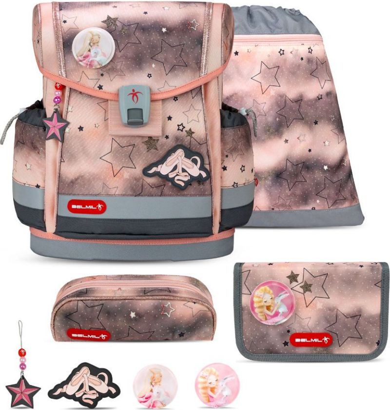 Stjerne skolesekk med 5 deler Belmil skolesekker 879792