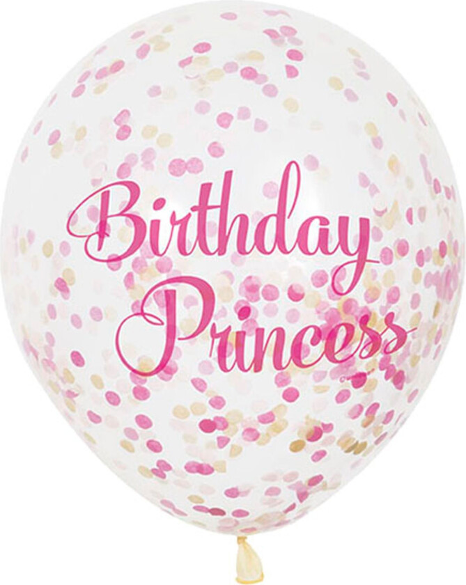 Confetti Balloons Princess 6 pcs.