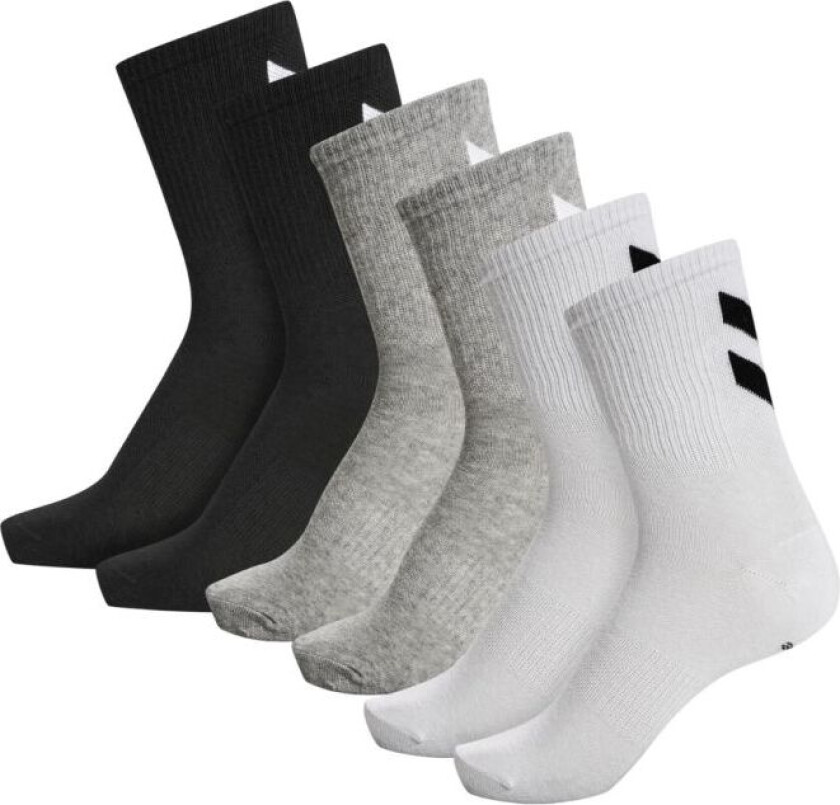 Chevon Mid-Cut Socks 6-Pack