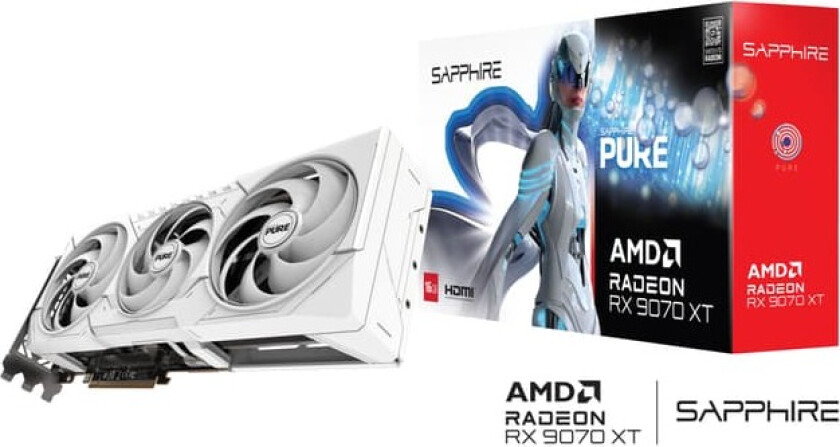 Radeon RX 9070 XT Pure OC - 16GB GDDR6 RAM - Grafikkort