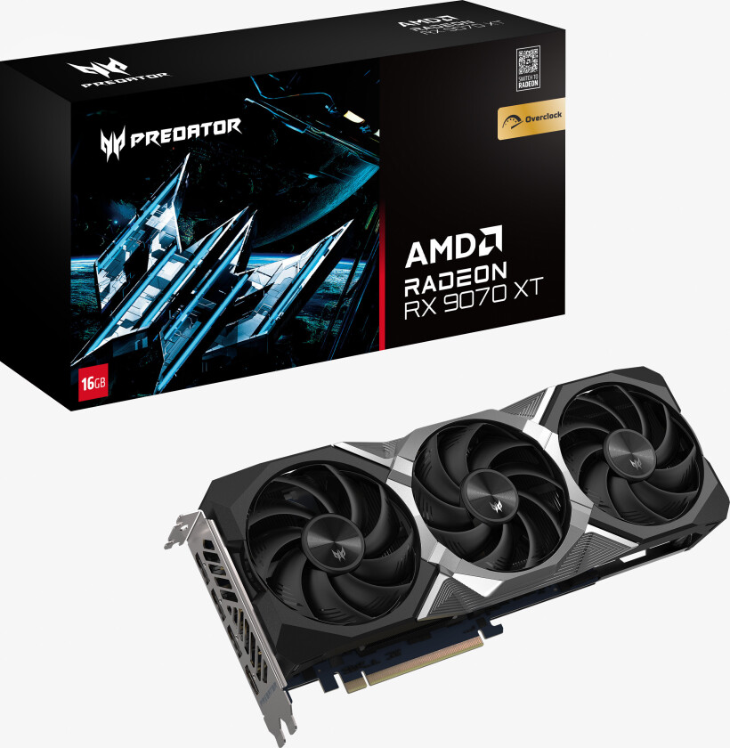Radeon RX 9070 XT Predator Bifrost OC - 16GB GDDR6 RAM - Grafikkort