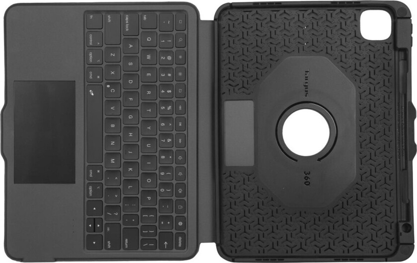 Versavu - keyboard and folio case - with trackpad - QWERTY - Nordic - black Input Device - Tastatur & Foliosett - Nordisk - Svart