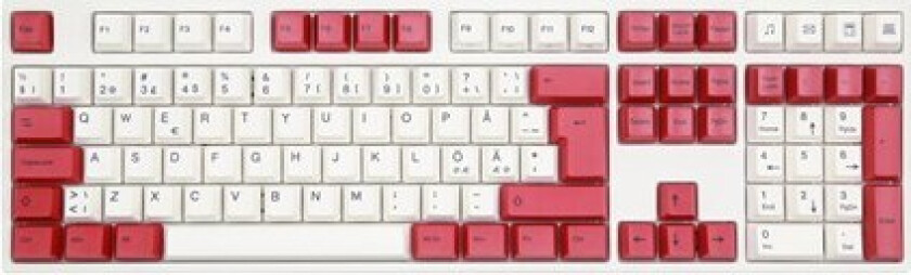 VEA109 Special Edition White Plate - MX Brown - Gamingtastatur - Nordisk - Hvit