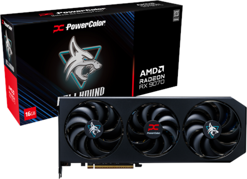Radeon RX 9070 Hellhound OC - 16GB GDDR6 RAM - Grafikkort
