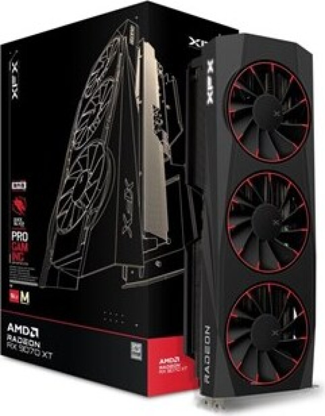 Quicksilver AMD Radeon RX 9070 XT Magnetic Air (sort)