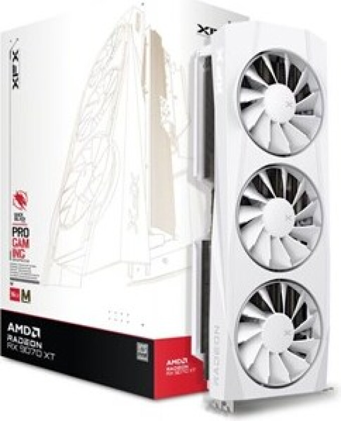 Quicksilver AMD Radeon RX 9070 XT Magnetic Air (hvit)