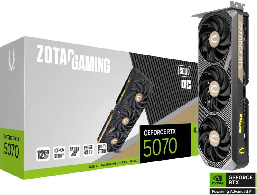 GeForce RTX 5070 Solid OC - 12GB GDDR7 SDRAM - Grafikkort