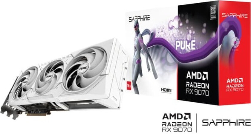 Radeon RX 9070 Pure OC - 16GB GDDR6 RAM - Grafikkort