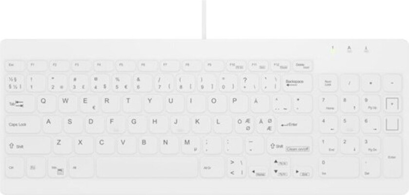 Active Key AK-C7012 - keyboard - wipe disinfection - QWERTY - Pan Nordic - white Input Device - Tastatur - Nordisk - Hvit
