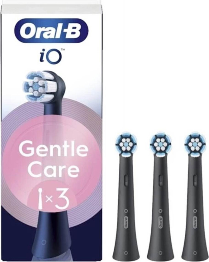 Oral-B iO Gentle Care Børstehoder 3 stk (sort)