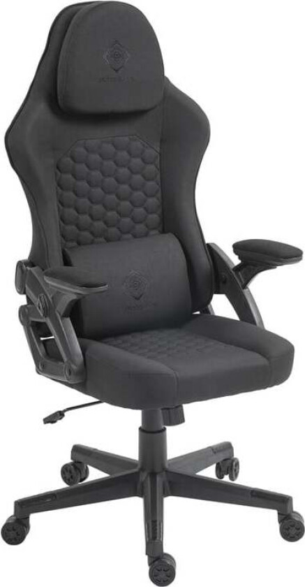 DC130 Gaming chair in black with soft linen fabric - Svart