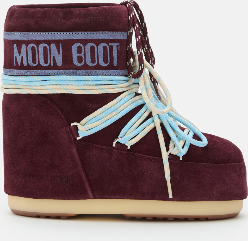 Moon Boot Mb Icon Low Suede Laces Snøstøvler Burgundy Burgundy-33-35 EU Lilla 33-35 EU unisex