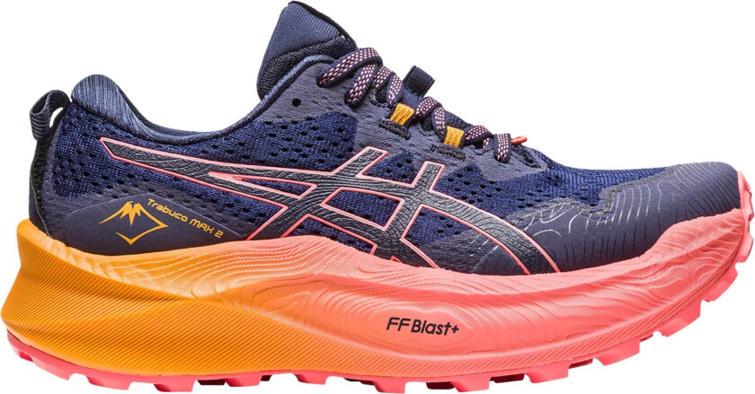 Asics Trabuco Max 2, løpesko, dame MIDNIGHT/PAPAYA