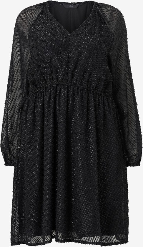 Kjole med en v-hals - Svart
