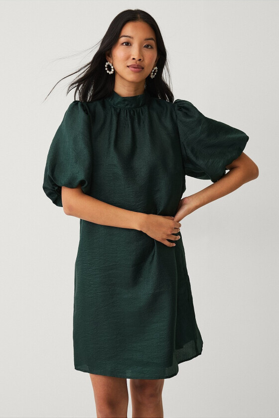 Kjole med sløyfe - Grønn