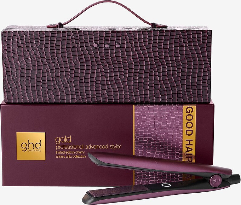 Giftbox Gold Limited Edition - Hair Straighteners In Cherry Chic - Rød