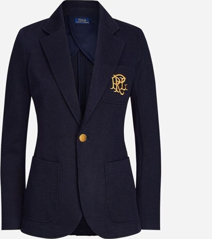 Double Knit Jacquard Blazer - Park Avenue Navy Blå US 2