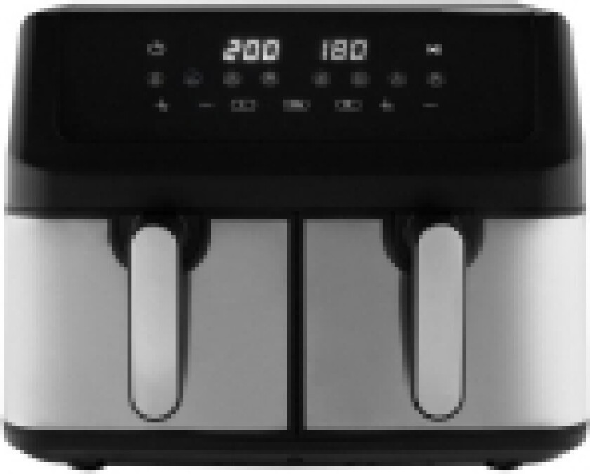 PC-FR 1296 H, Frityrkoker, 9 l, Dobbel, Sort, Sølv, Enkeltstående