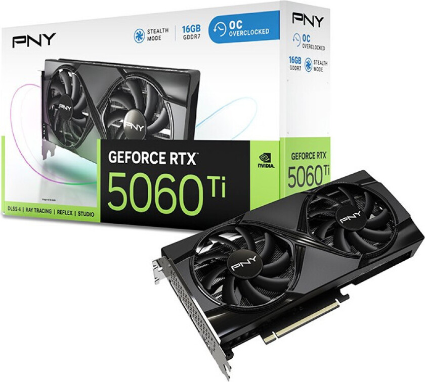 GeForce RTX 5060 Ti Grafikkort - 16GB OC, GDDR7, PCIe 5.0 x8 (VCG5060T16DFXPB1-O)