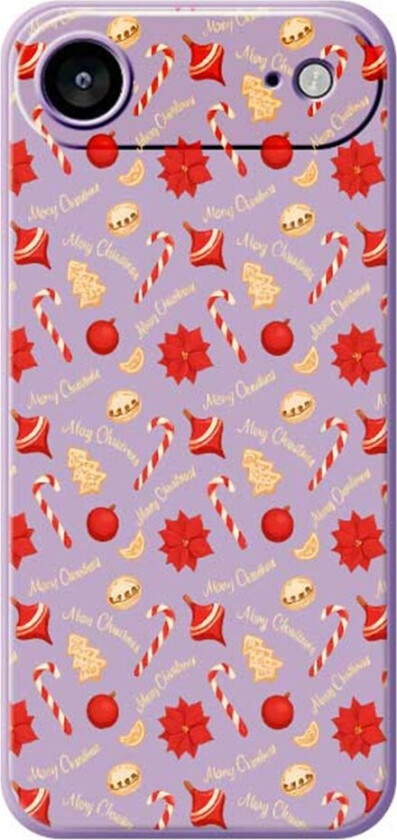 iPhone Air Jule Deksel - Fleksibel Plast - Julegodteri / Lilla