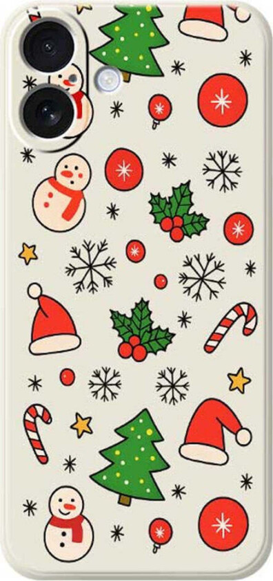 iPhone 17 Jule Deksel - Fleksibel Plast - Julemotiver / Beige